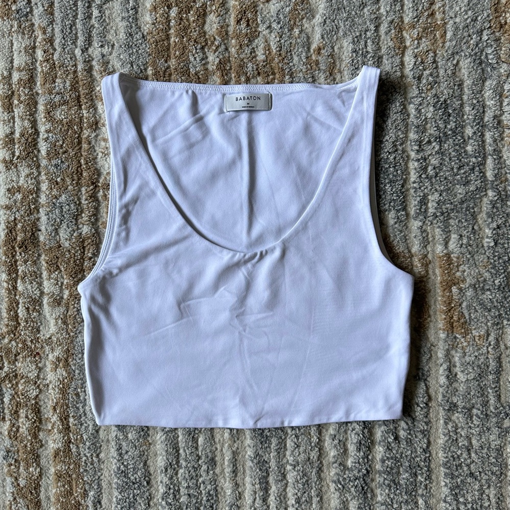 Aritzia Babaton White Tank Top